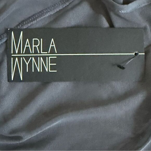 New With Tags Gray MarlaWynne Collection Chiffon Mesh Open Shrug Size Med - Picture 9 of 9